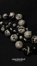 Snowflake Obsidian Bead Necklace